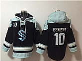 Men's Seattle Kraken #10 Matty Beniers Black Ageless Must-Have Lace-Up Pullover Hoodie,baseball caps,new era cap wholesale,wholesale hats